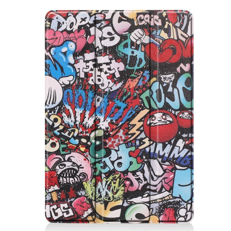 Chytré Pouzdro Ipad 102" (2019) Zábavné Graffiti Z Umělé Kůže