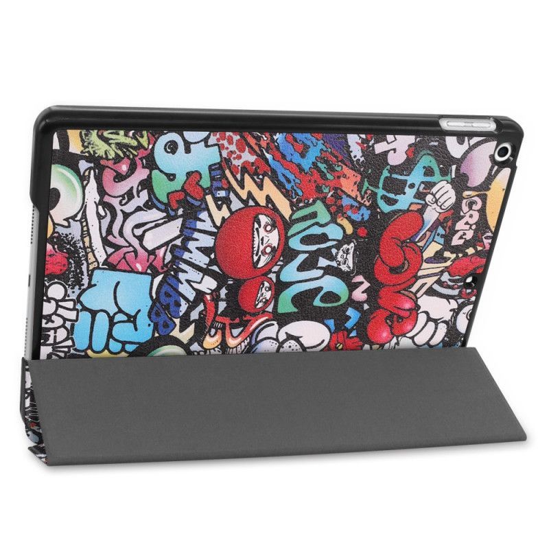 Chytré Pouzdro Ipad 102" (2019) Zábavné Graffiti Z Umělé Kůže