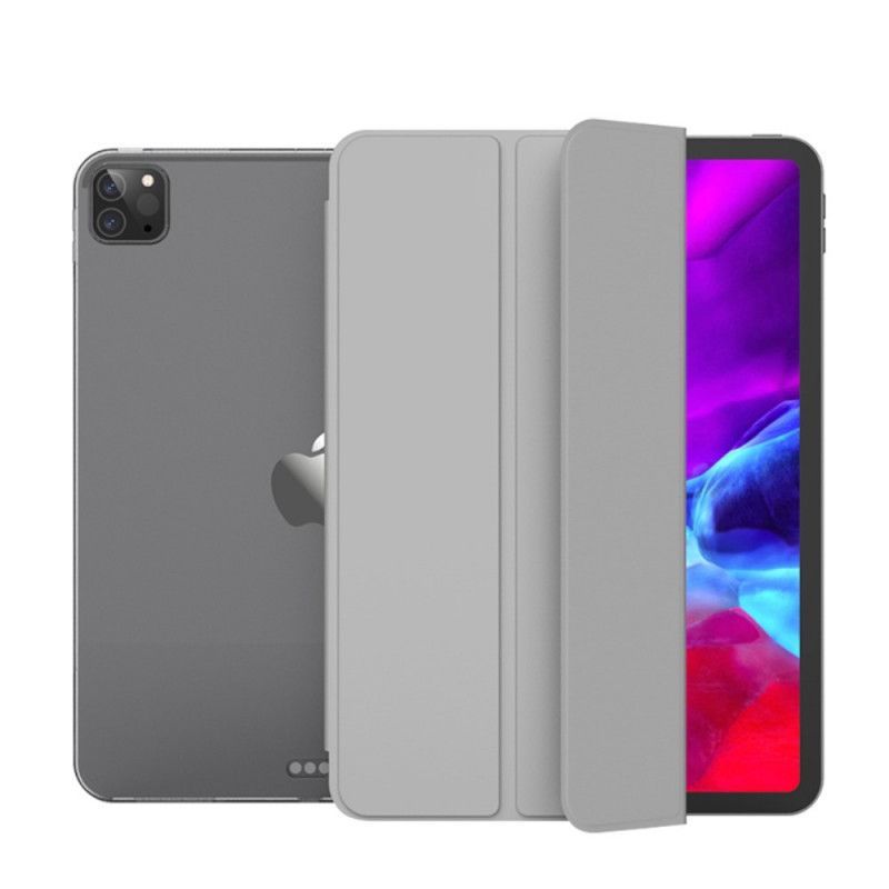 Chytré Pouzdro Ipad Pro 129" (2020) Imitace Kůže A Průhledné