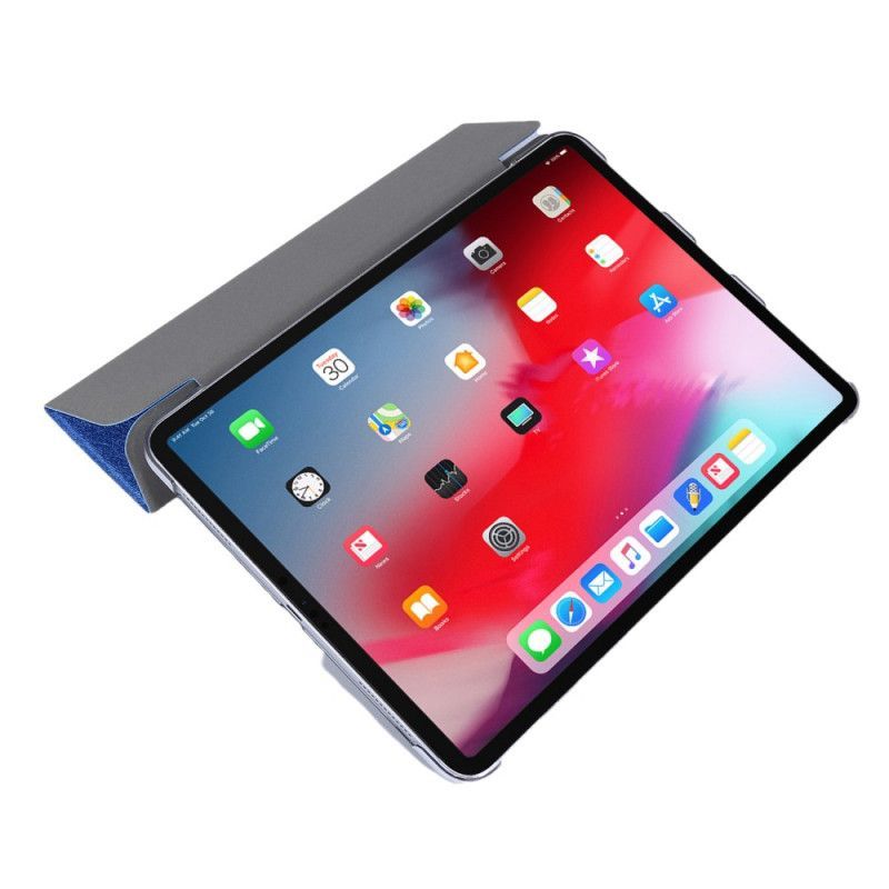 Chytré Pouzdro Ipad Pro 129" (2020) S Texturou Umělé Kůže