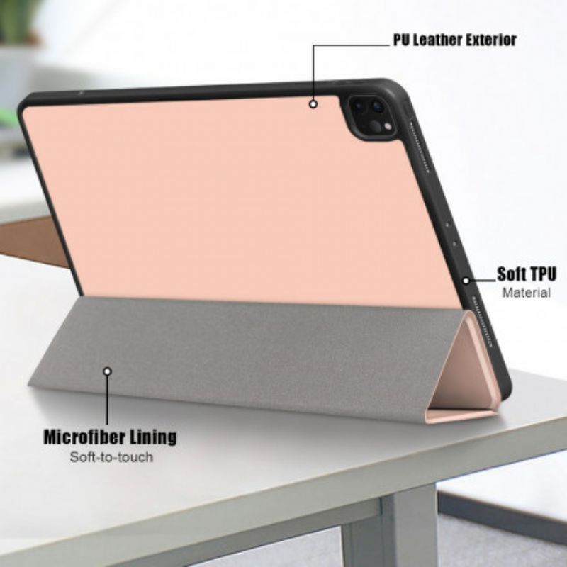 Chytré Pouzdro Ipad Pro 129" (2021) (2020) Tři Chlopně Držáku Stylusu