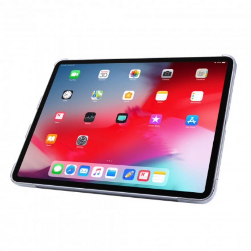 Chytré Pouzdro Ipad Pro 129" (2021) S Texturou Umělé Kůže