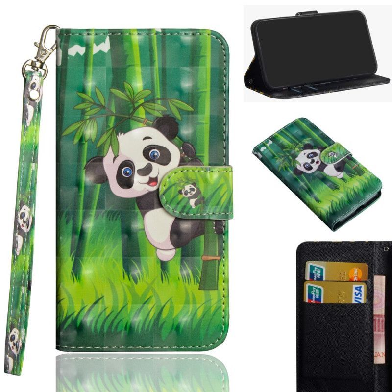 Flipové Pouzdro Iphone 12 Mini Panda A Bambus