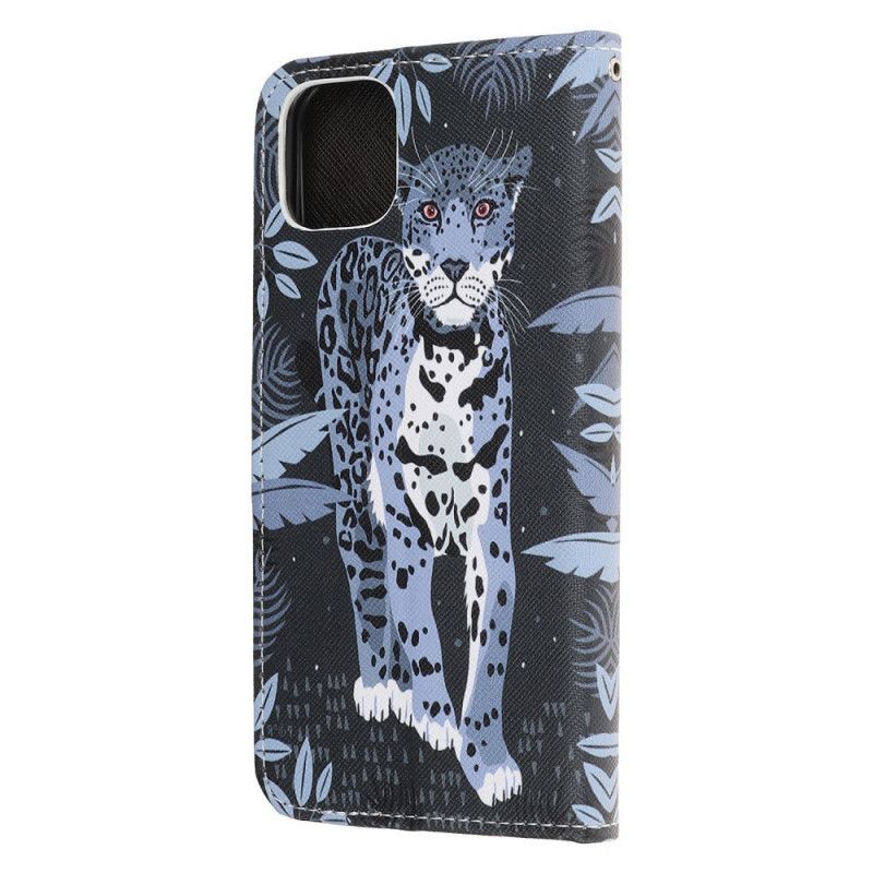 Flipové Pouzdro Iphone 12 / 12 Pro Leopardí Řemínek