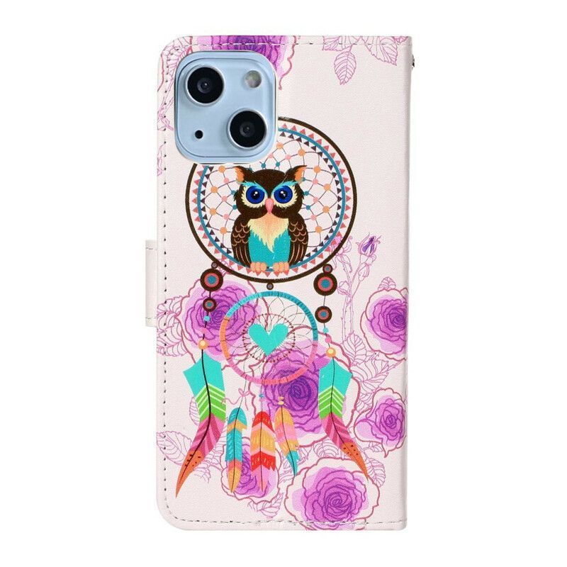 Flipové Pouzdro Iphone 13 Mini Mandala Sova Na Krk