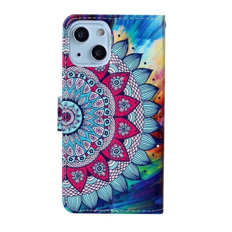 Flipové Pouzdro Iphone 13 Mini Ultra Barevná Mandala