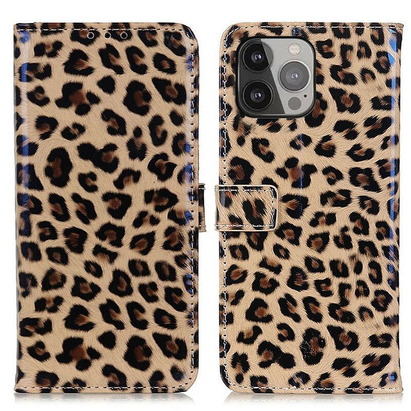 Flipové Pouzdro Iphone 13 Pro Max Obyčejný Leopard