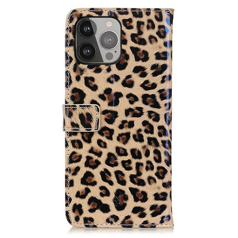 Flipové Pouzdro Iphone 13 Pro Max Obyčejný Leopard