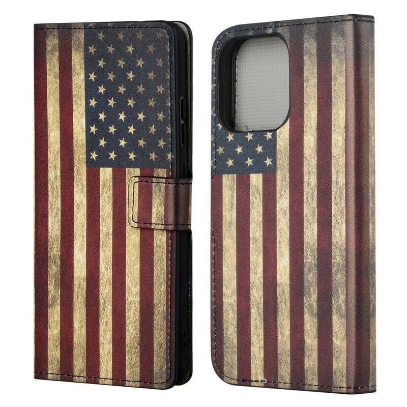 Flipové Pouzdro Iphone 13 Vlajka Usa