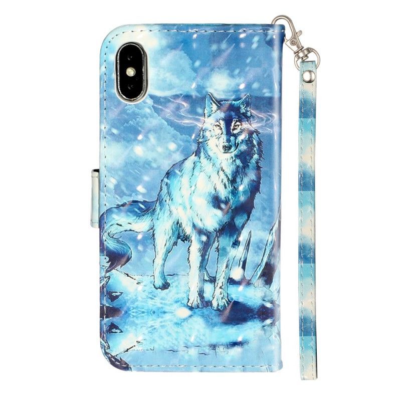 Flipové Pouzdro Iphone X /  XS Wolf Light Strap Spots