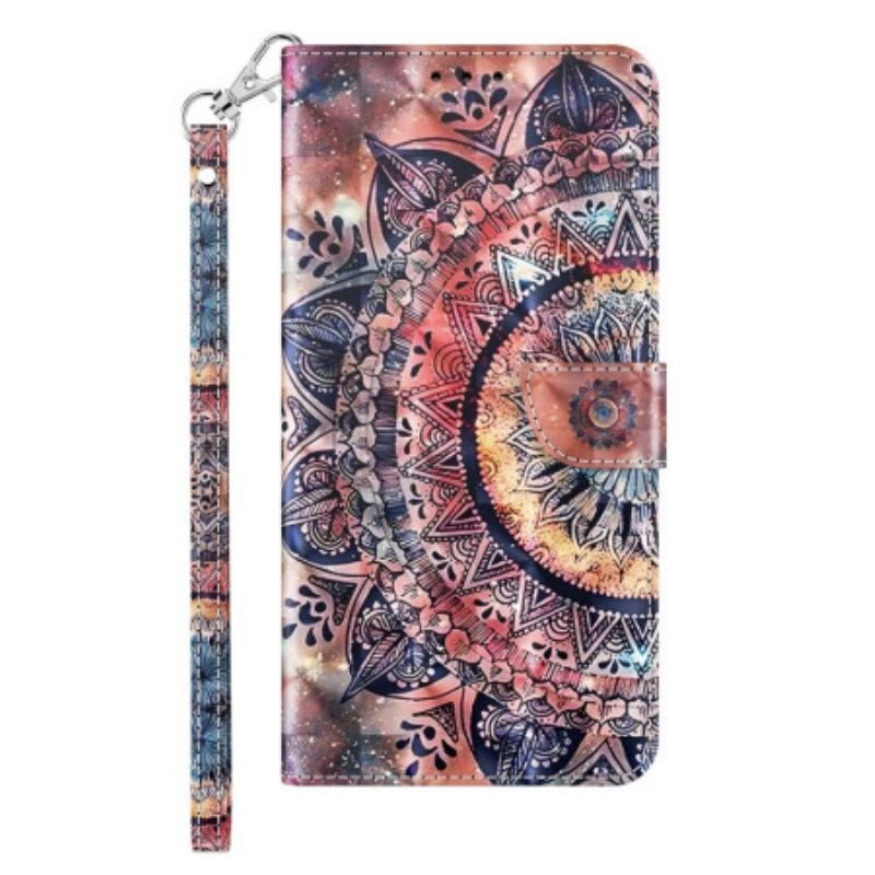 Flipové Pouzdro Na iPhone 14 Pro Na Lana Barevné Strappy Mandala