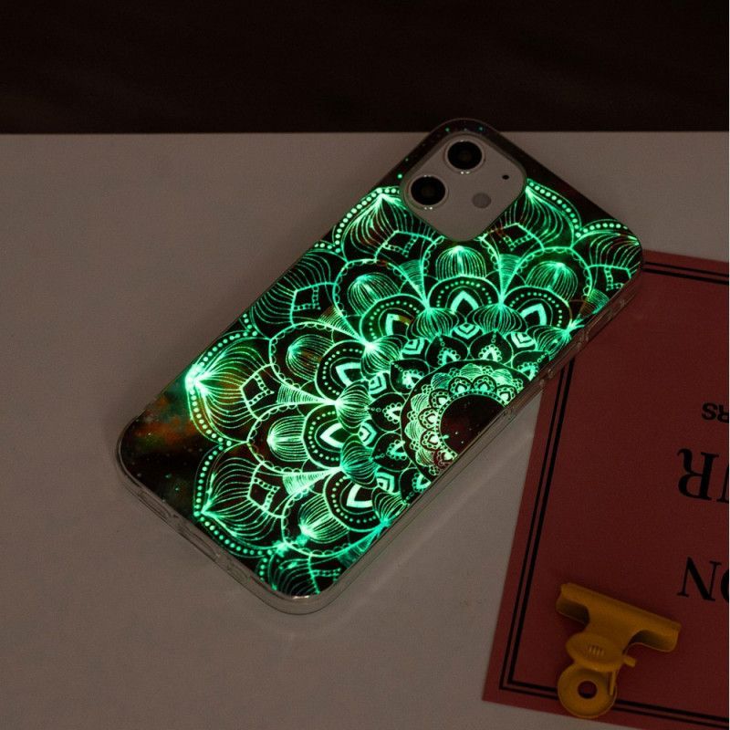 Iphone 12 Mini Pouzdro Fluorescenční Květinová Série