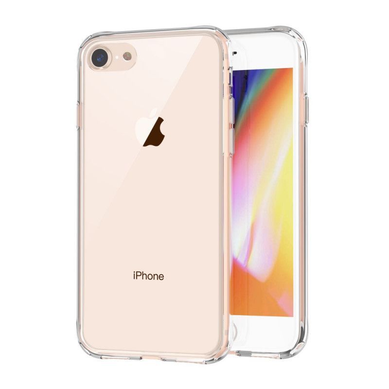 Iphone Se 2 / 8 / 7 Pouzdro Průhledné Leeu Sklo A Akryl