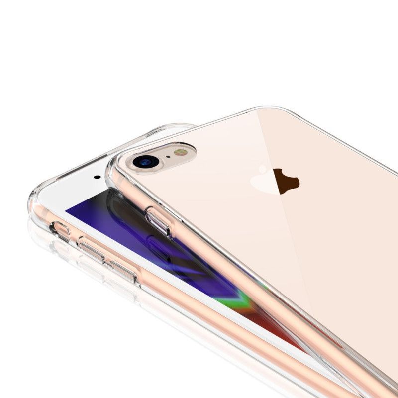 Iphone Se 2 / 8 / 7 Pouzdro Průhledné Leeu Sklo A Akryl