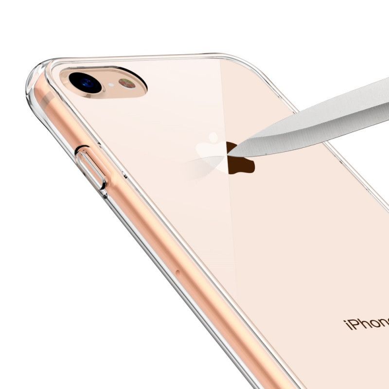 Iphone Se 2 / 8 / 7 Pouzdro Průhledné Leeu Sklo A Akryl