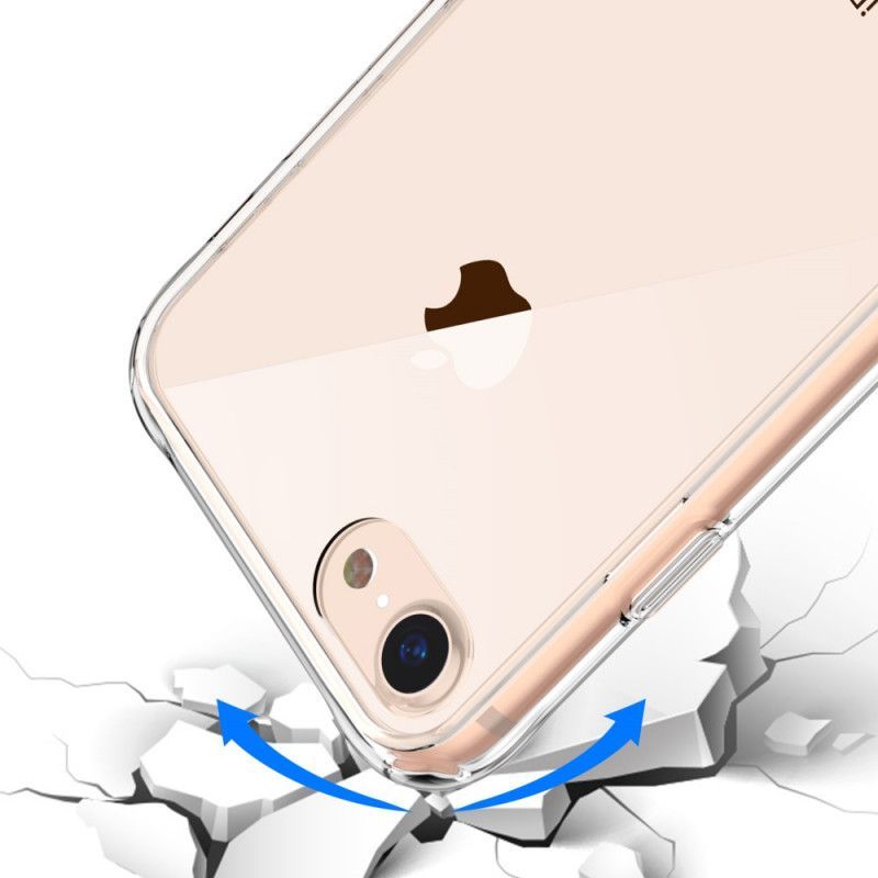 Iphone Se 2 / 8 / 7 Pouzdro Průhledné Leeu Sklo A Akryl