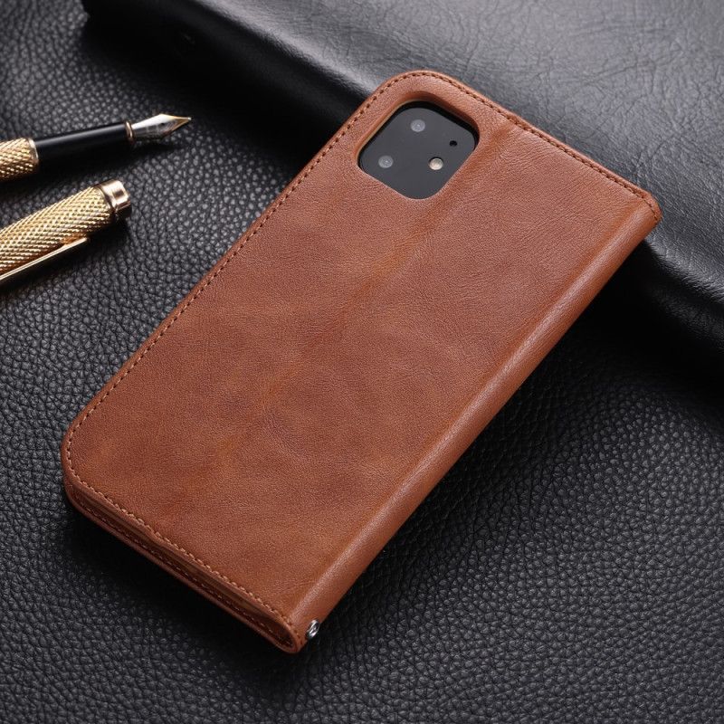 Kožené Pouzdro Folio Iphone 11 Azns Imitace Kůže