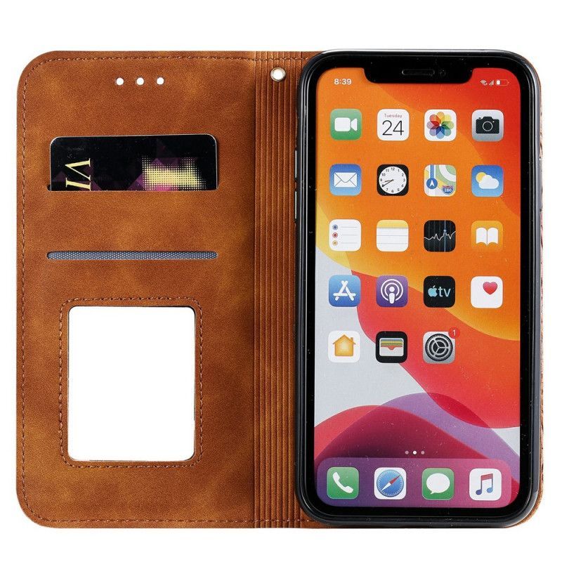 Kožené Pouzdro Folio Iphone 11 Barokní Květiny