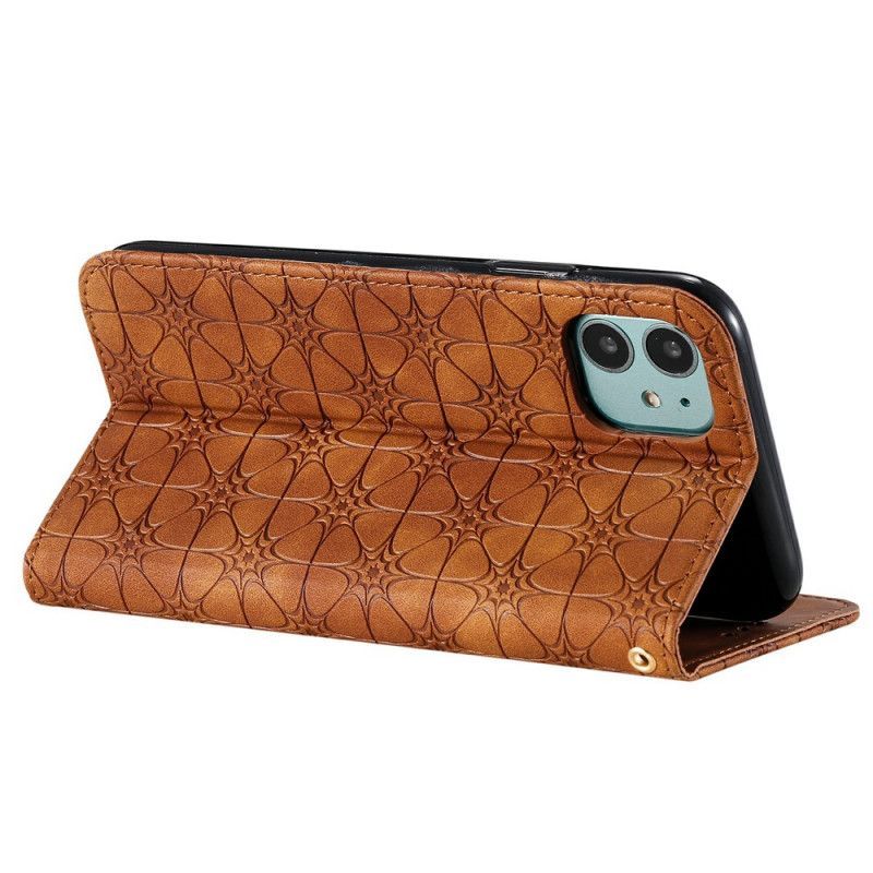 Kožené Pouzdro Folio Iphone 11 Barokní Květiny