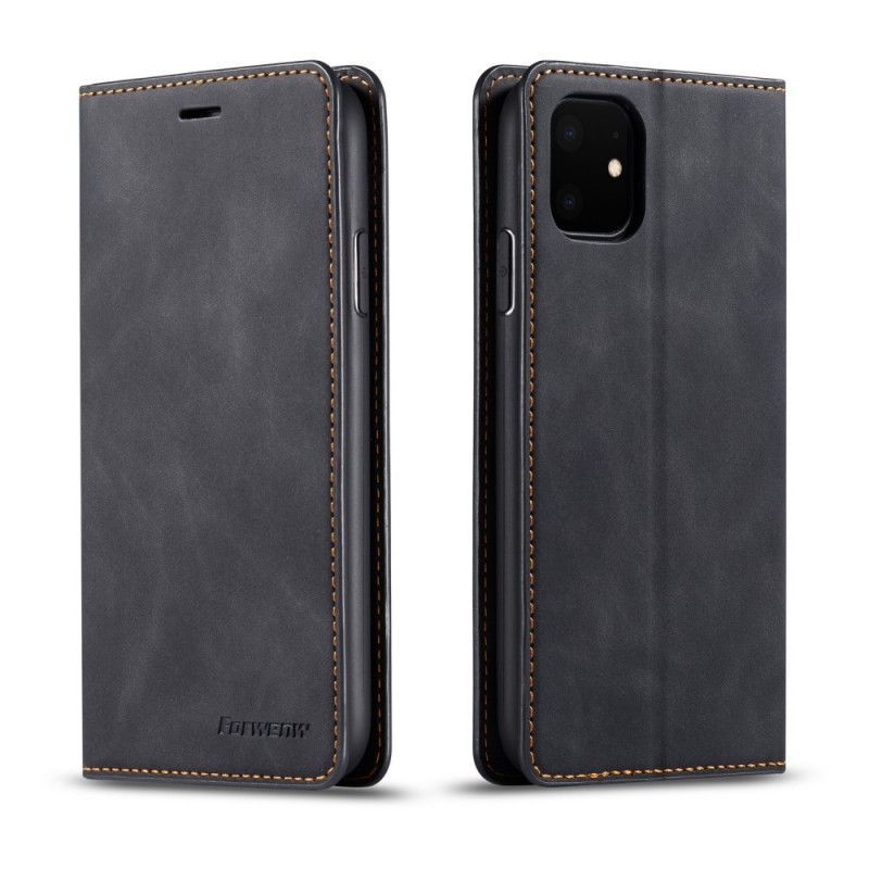 Kožené Pouzdro Folio Iphone 11 Efekt Forwenw Kůže