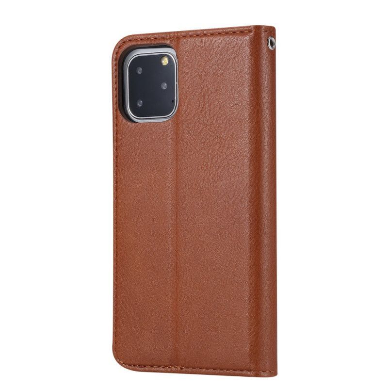 Kožené Pouzdro Folio Iphone 11 Pro Držák Na Karty Z Umělé Kůže