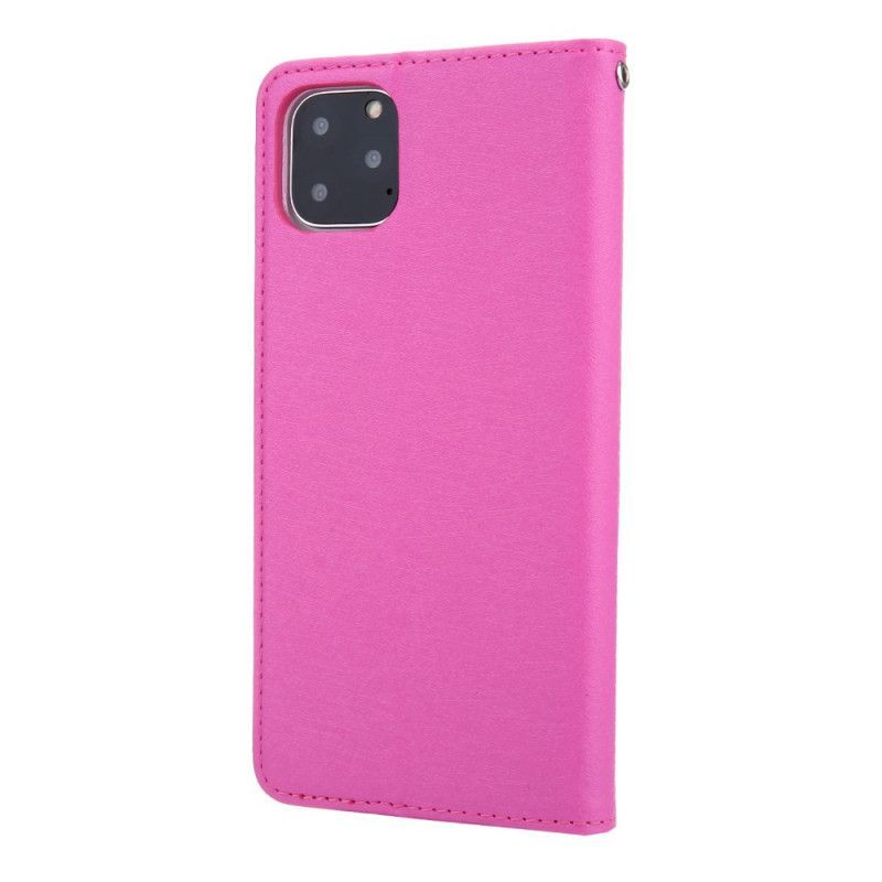 Kožené Pouzdro Folio Iphone 11 Pro Efekt Kůže S Hedvábnou Texturou cmai2