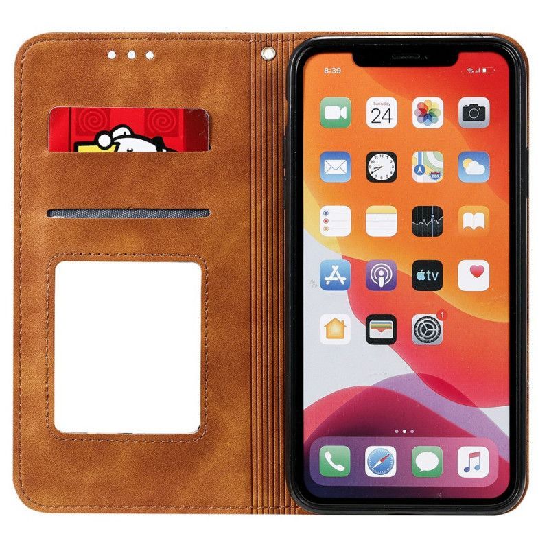 Kožené Pouzdro Folio Iphone 11 Pro Max Barokní Květiny