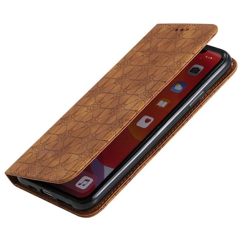 Kožené Pouzdro Folio Iphone 11 Pro Max Barokní Květiny