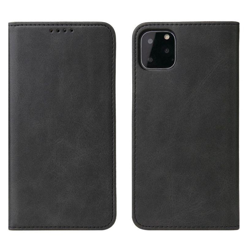 Kožené Pouzdro Folio Iphone 11 Pro Max Obchodní Styl Plus Kožený Efekt