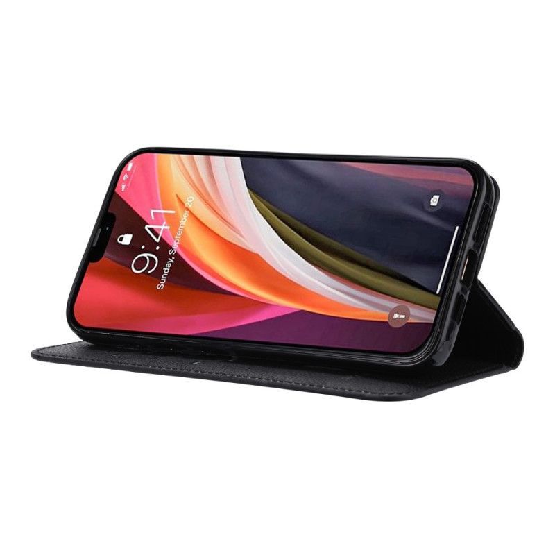 Kožené Pouzdro Folio Iphone 11 Pro Max Přední Držák Karty