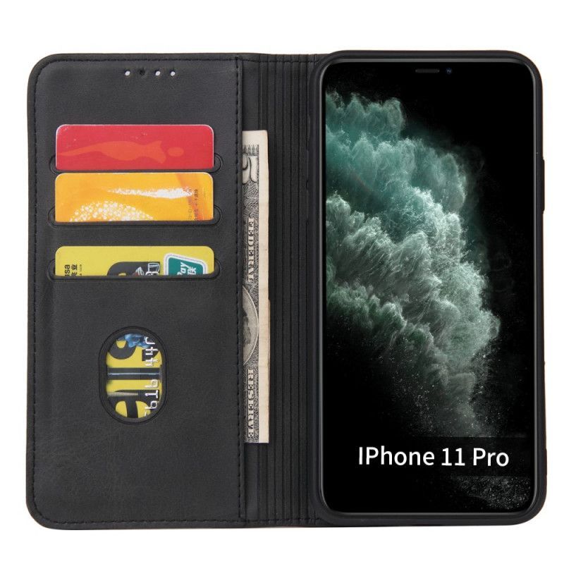 Kožené Pouzdro Folio Iphone 11 Pro Obchodní Styl Plus Kožený Efekt