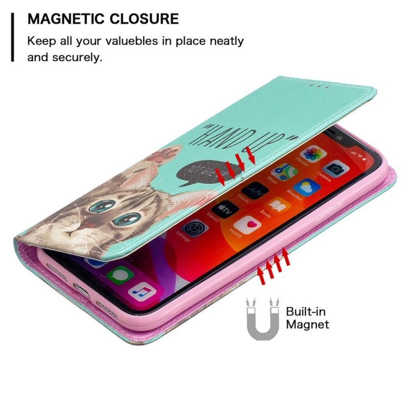 Kožené Pouzdro Folio Iphone 11 Ruka Nahoru