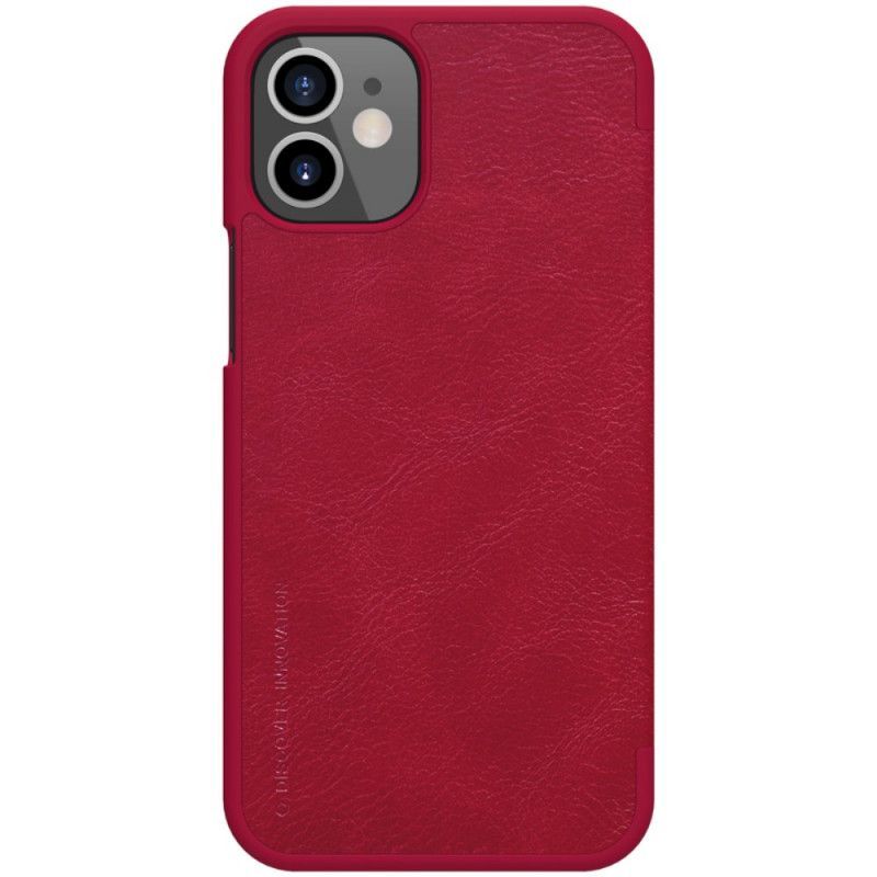 Kožené Pouzdro Folio Iphone 12 Mini Řada Nillkin Qin