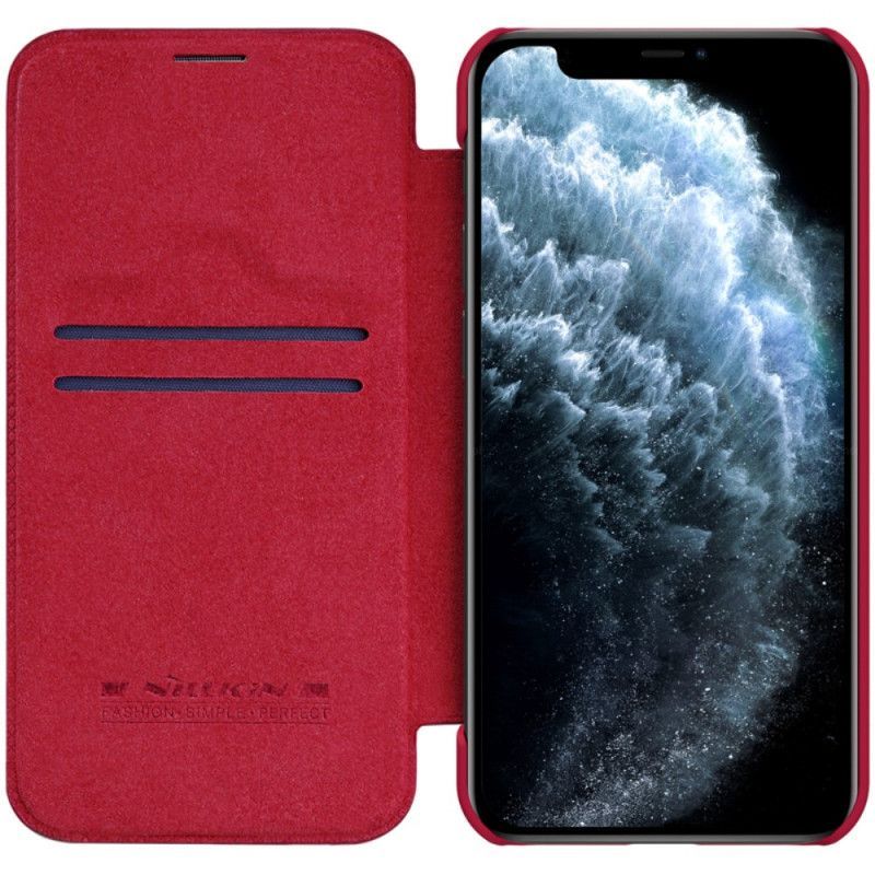 Kožené Pouzdro Folio Iphone 12 Mini Řada Nillkin Qin