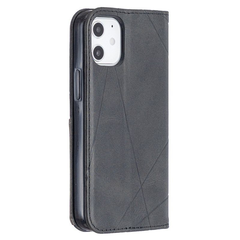 Kožené Pouzdro Folio Iphone 12 Mini Umělecký Styl