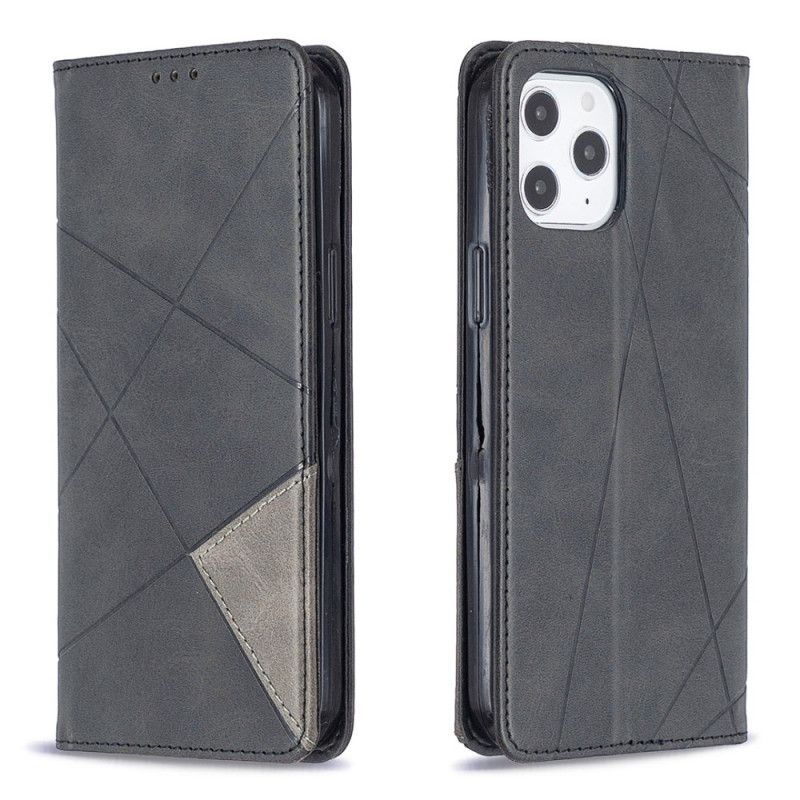 Kožené Pouzdro Folio Iphone 12 Pro Max Umělecký Styl