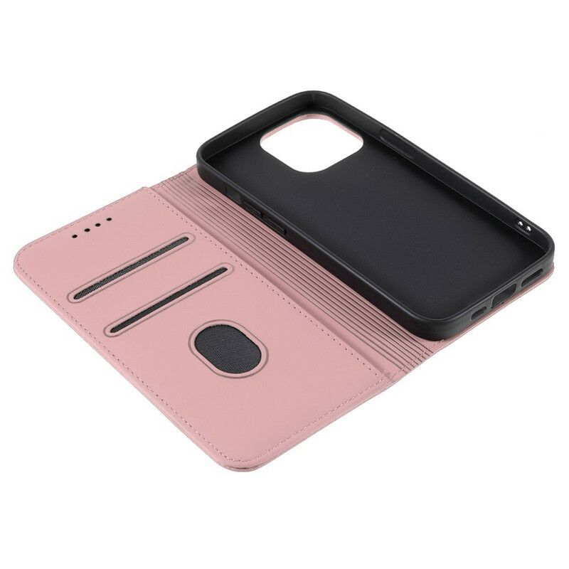 Kožené Pouzdro Folio Iphone 13 Pro Držák Podpůrné Karty