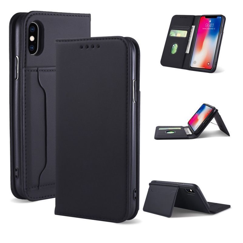 Kožené Pouzdro Folio Iphone X / Držák Podpůrné Karty  XS