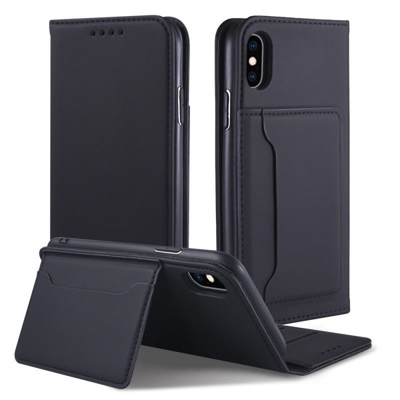 Kožené Pouzdro Folio Iphone X / Držák Podpůrné Karty  XS