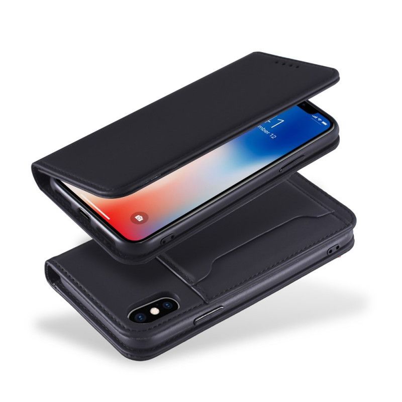 Kožené Pouzdro Folio Iphone X / Držák Podpůrné Karty  XS