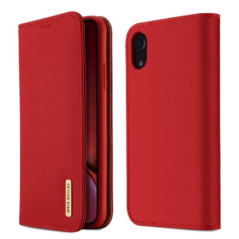 Kožené Pouzdro Folio Iphone Xr Řada Přání Dux-ducis