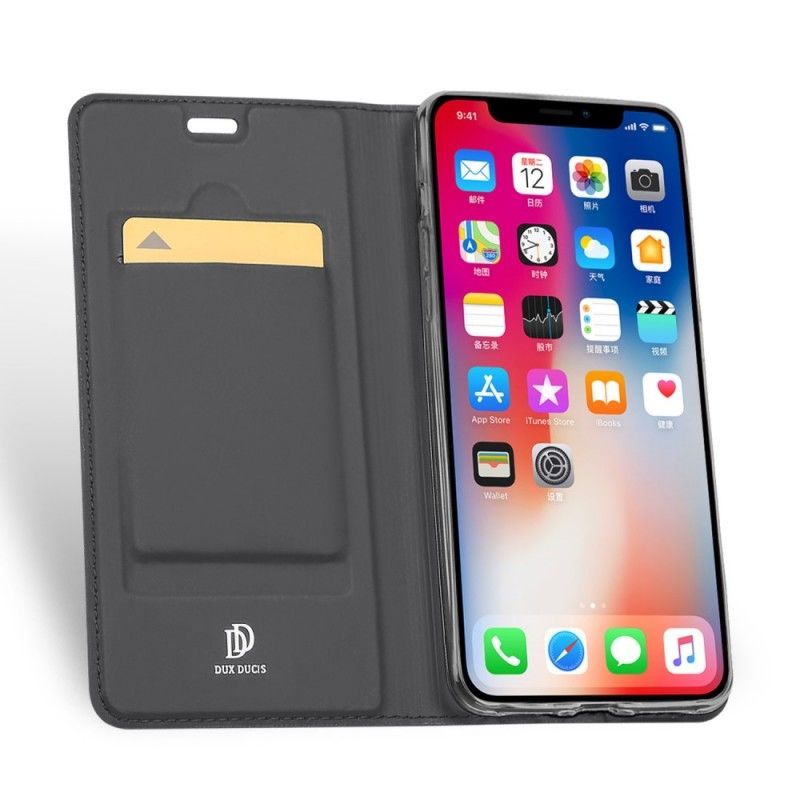 Kožené Pouzdro Folio Iphone  XS Max Série První Třídy