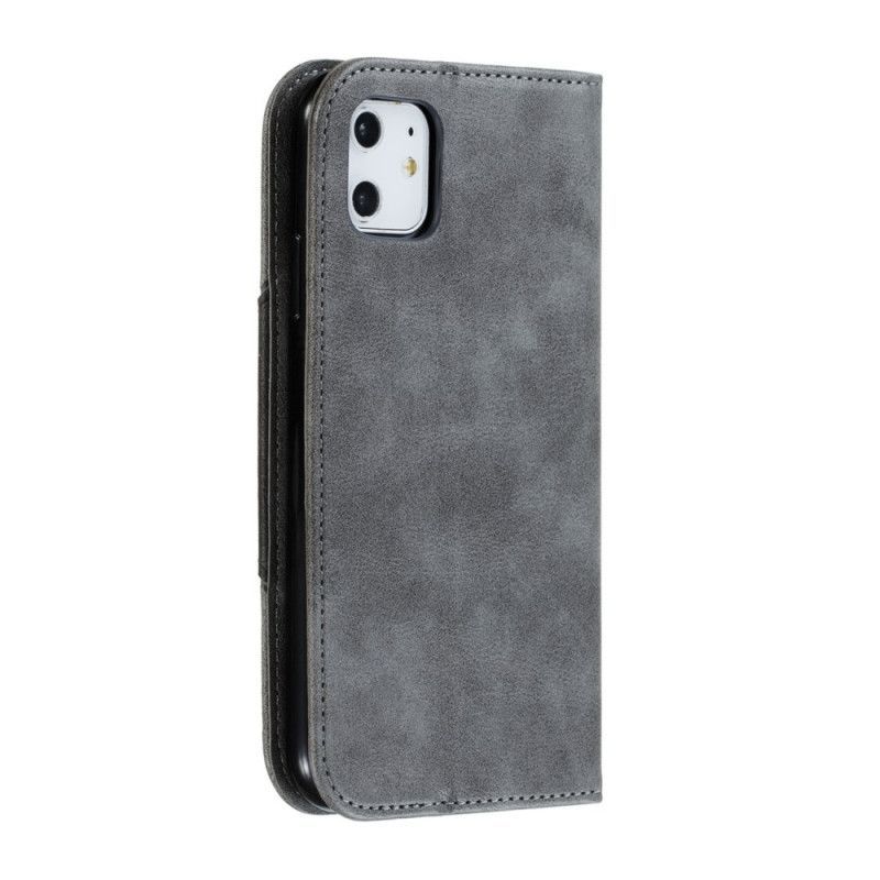 Kožené Pouzdro Folio Na Iphone 11 Styl Vlnité Kůže