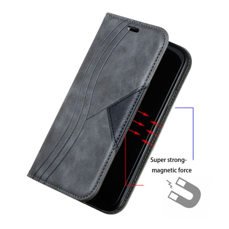 Kožené Pouzdro Folio Na Iphone 11 Styl Vlnité Kůže