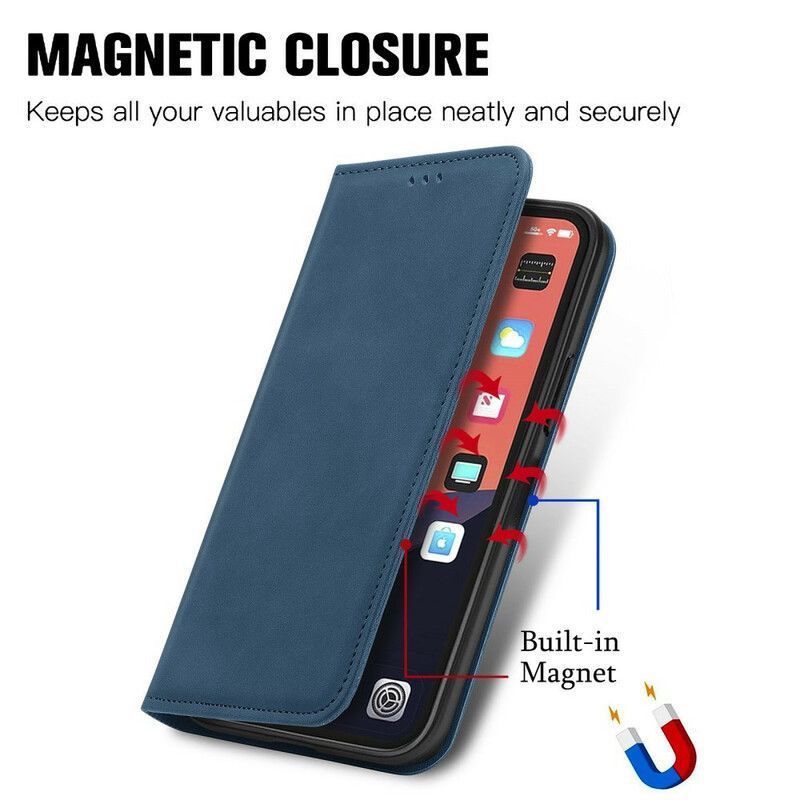 Kožené Pouzdro Folio Na Iphone 13 Design Na Dotek Pokožky