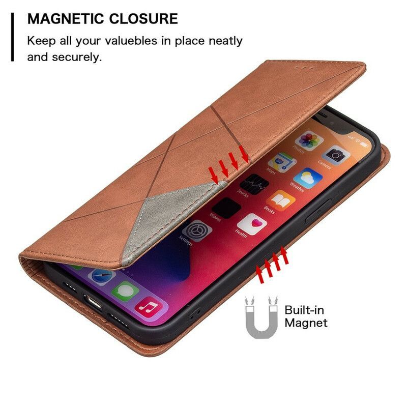 Kožené Pouzdro Folio Na Iphone 13 Pro Max Styl Umělce