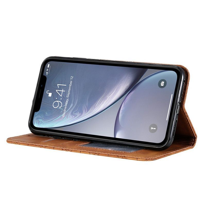 Kožené Pouzdro Folio Na Iphone  XS Max Barokní Květiny