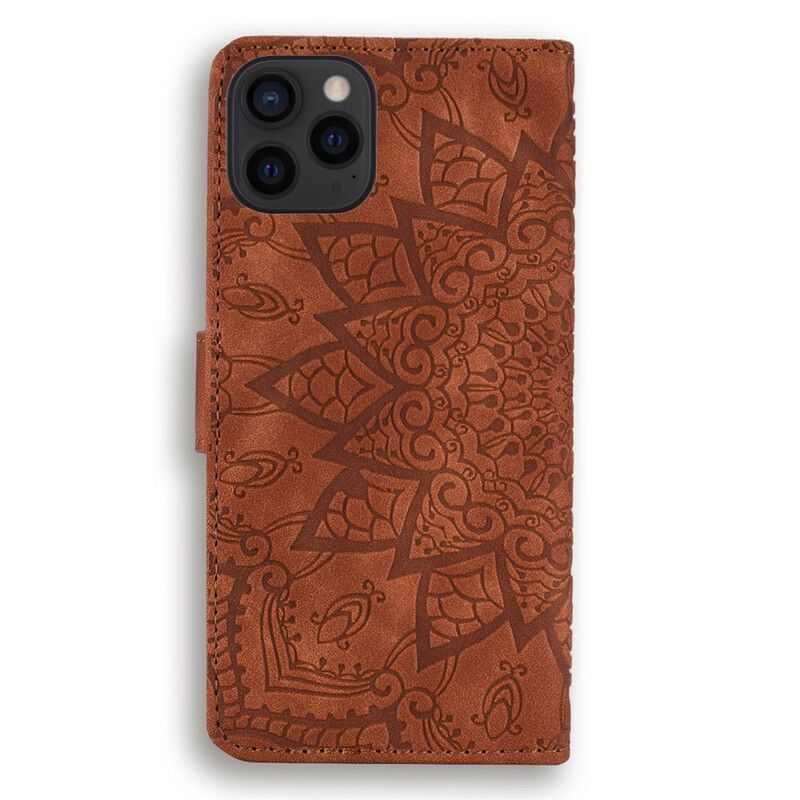 Kožené Pouzdro Iphone 13 Pro Barokní Mandala