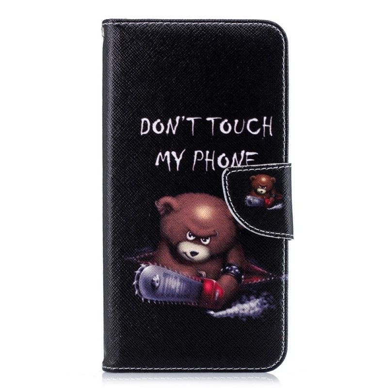 Kožené Pouzdro Iphone  XS Max Nebezpečný Medvěd