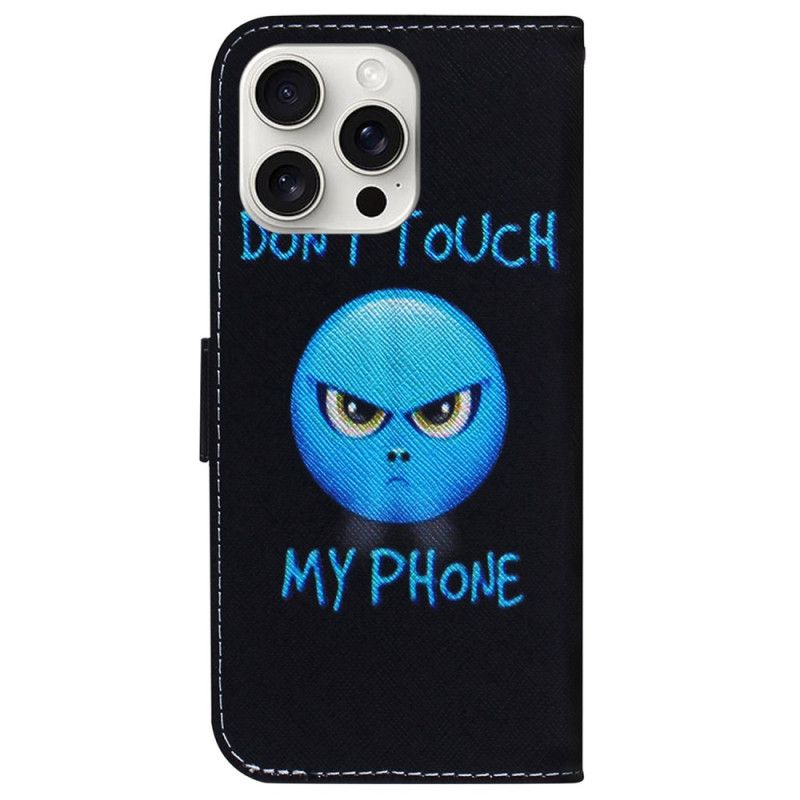 Kožený Kryt iPhone 16 Pro Max Emoji Telefonu